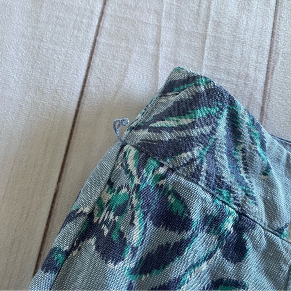 JM Collection Pleated Linen Skirt Women’s 10 Petite Floral Flowy Coastal Cottage - Picture 6 of 10